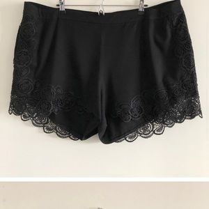 Torrid Black Lace Trim Shorts 24